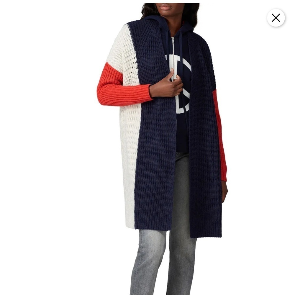 Victor Alfaro Colorblock Long Cardigan